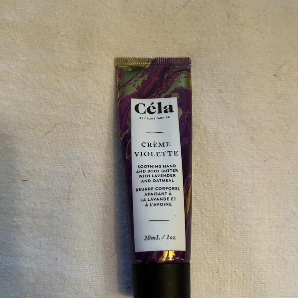 Cela Crème Violette Hand and Body Butter - Purple and Gold 1 oz travel
